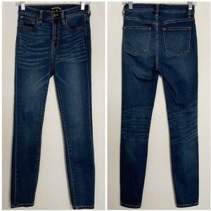 J. Crew Mercantile 9" High-Rise Skinny Jean in Classic Blue Wash